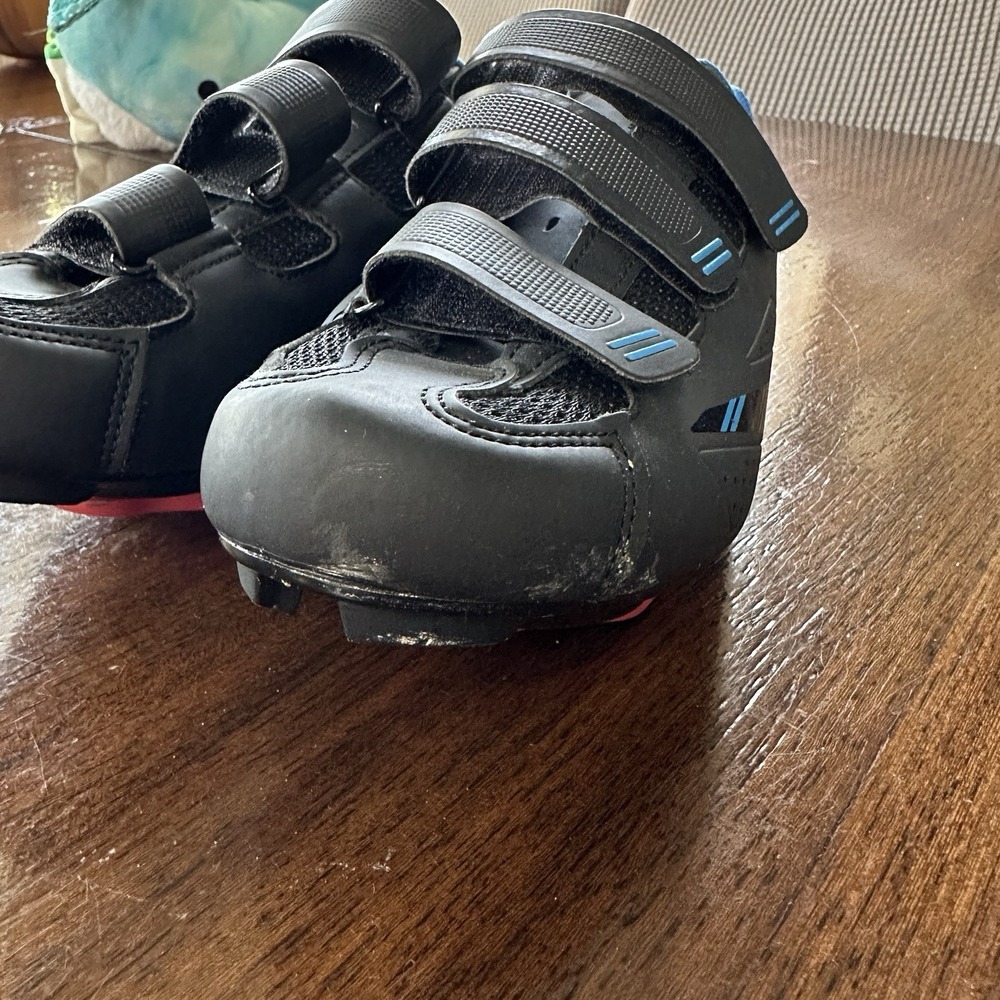Tommaso Road Cycling Shoes – Size 40 – Black/Blue – 3 Strap Closure - Picture 5 of 8